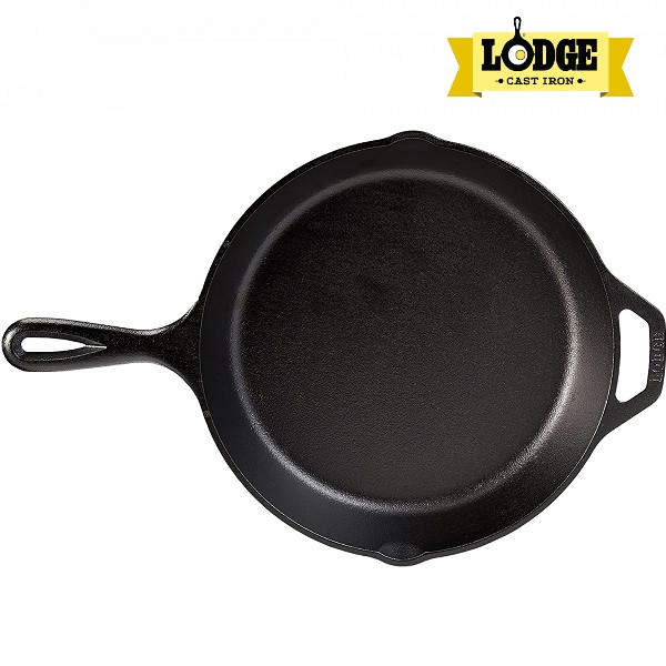 [Chính hãng LOGDE - MỸ] Chảo gang đúc chính hãng Lodge cỡ đại 33.6cm - L12SK3. Dùng nướng, chiên, xào, áp chảo thực phẩm