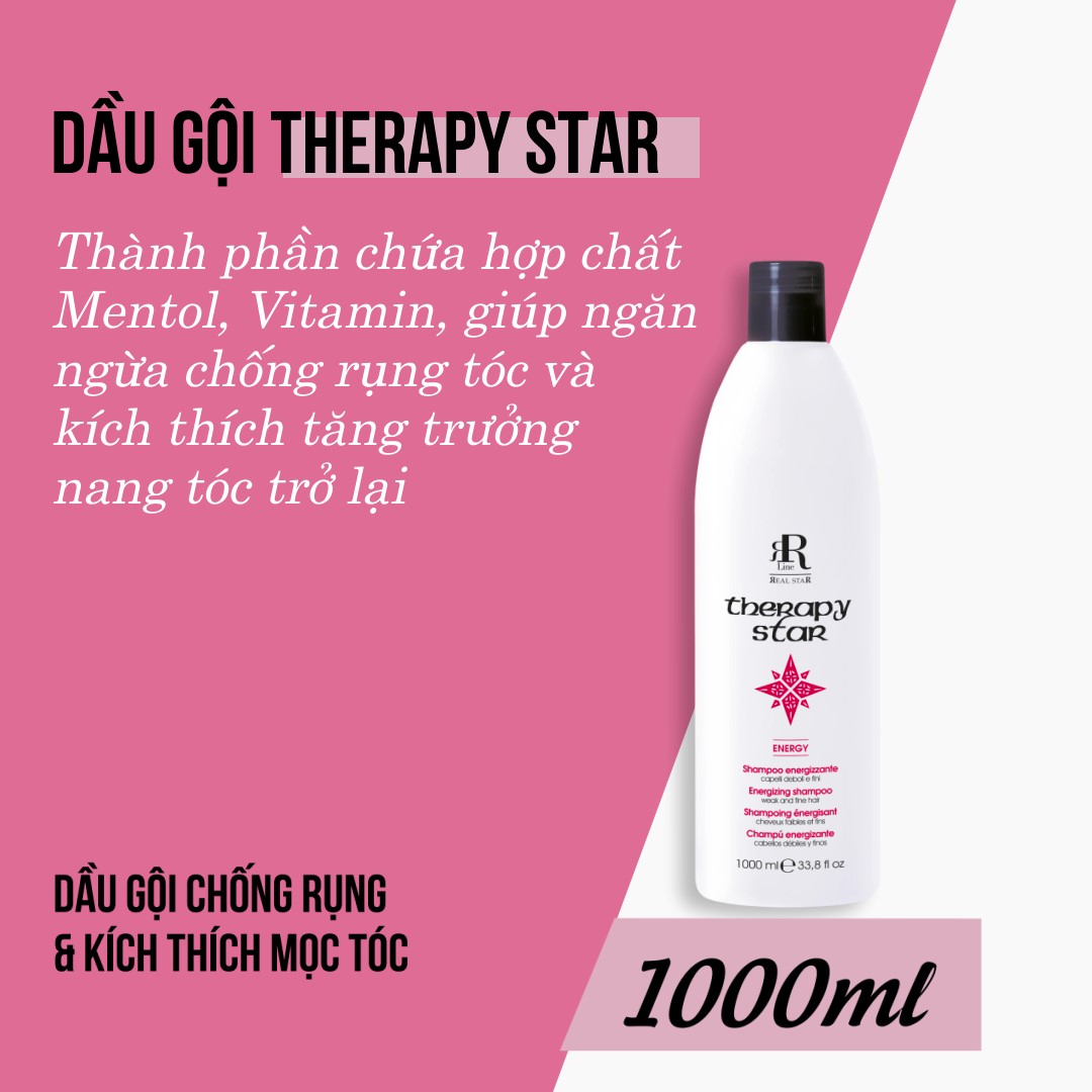 Dầu gội chống rụng, kích mọc tóc và làm sạch nang tóc RRline Therapy Star Energy Shampoo 1000ml