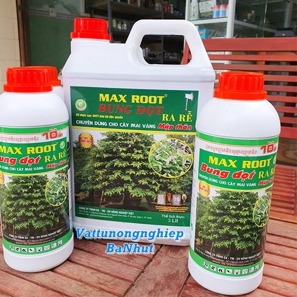 Phân Bón Lá MAX ROOT 1LIT - Bung Đọt Ra Rễ Mai Vàng 1 Lít, Chuyên Dùng Cho Mai Vàng