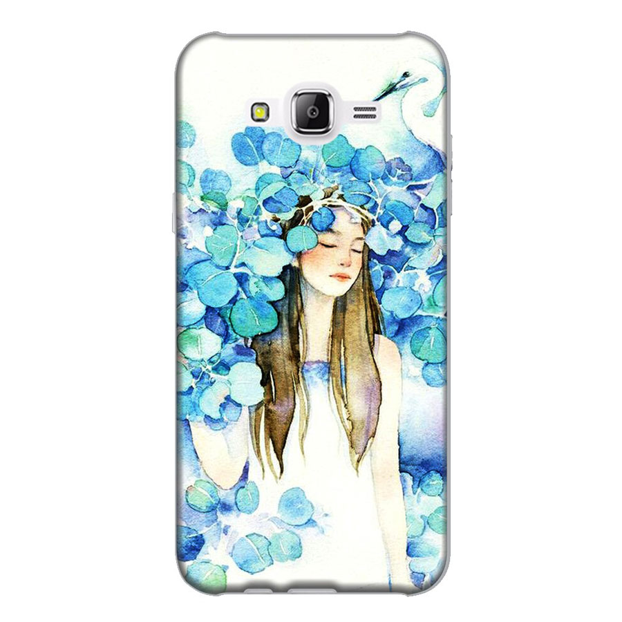 Ốp Lưng Dành Cho Điện Thoại Samsung Galaxy J7 - Cô Gái Lá Xanh