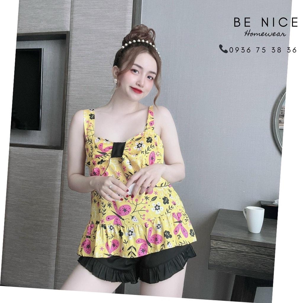 Bộ dây ngắn mặc nhà phối nơ với nhiều họa tiết đáng yêu cho nàng Be Nice Homewear