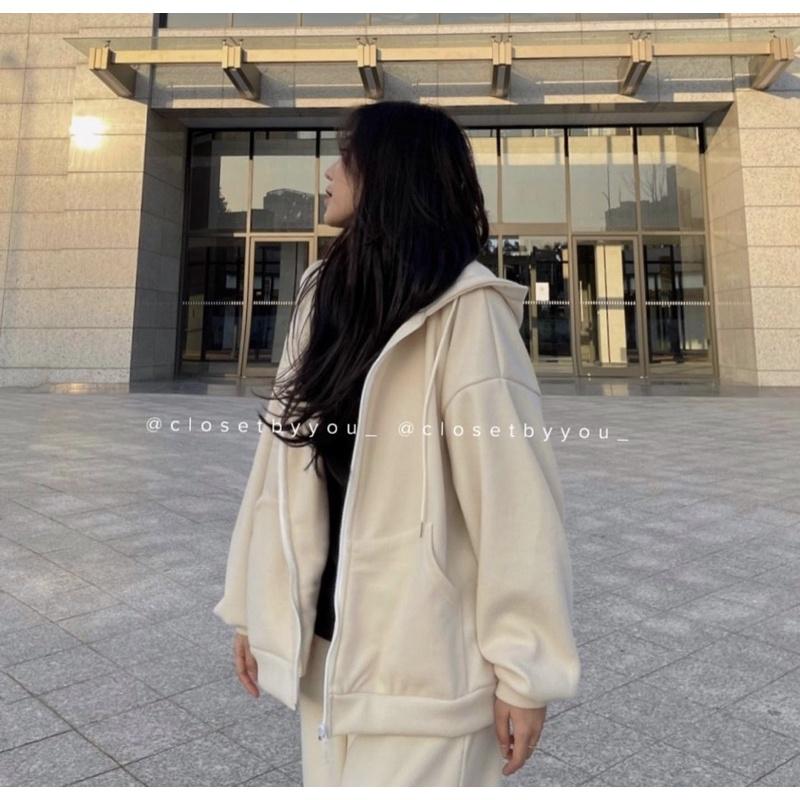 SET BỘ NỈ THU ĐÔNG KHOÁ NHIỀU MÀU SET BỘ ÁO HOODIE QUẦN NỈ - SET BỘ MÙA ĐÔNG DÀY DẶN (ảnh thật + video shop quay