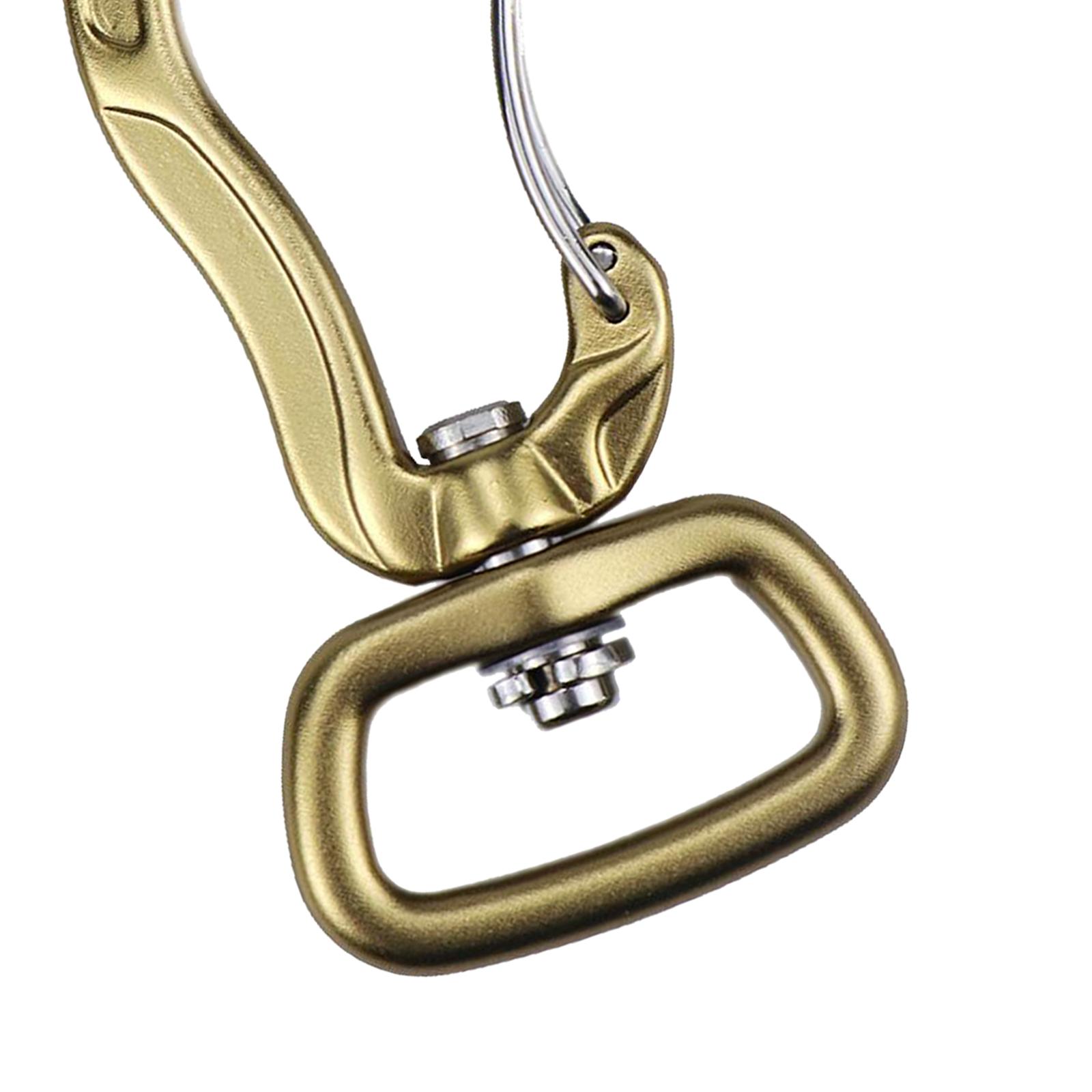 Swivel Eye Snap Hook Carabiner Clip Hanging Tent Connector Clip Gold