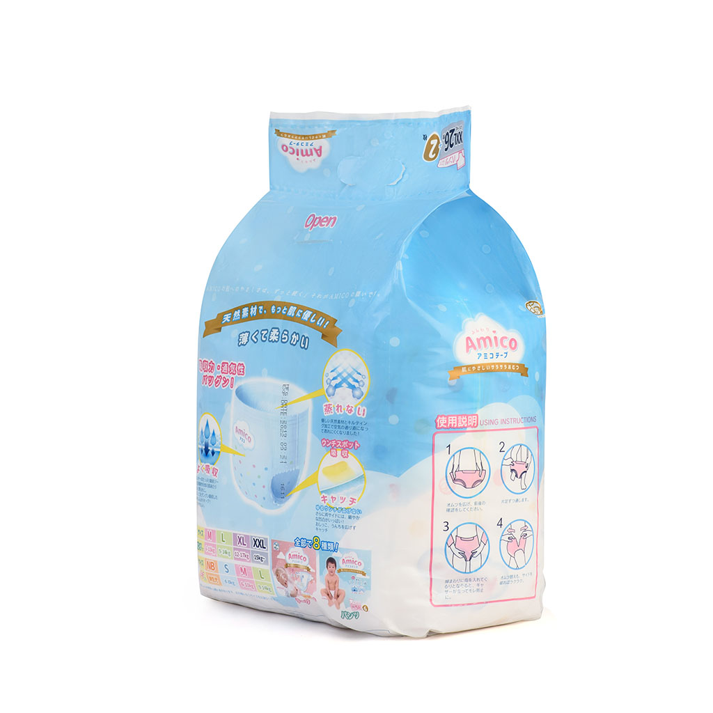 Bỉm - Tã quần Amico size XXL 26 + 2 miếng (Cho bé ≥15kg)