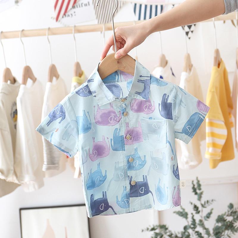 ST5 Size6-23kg áo sơmi ngắn tay bé trai Thời trang trẻ Em hàng quảng châu