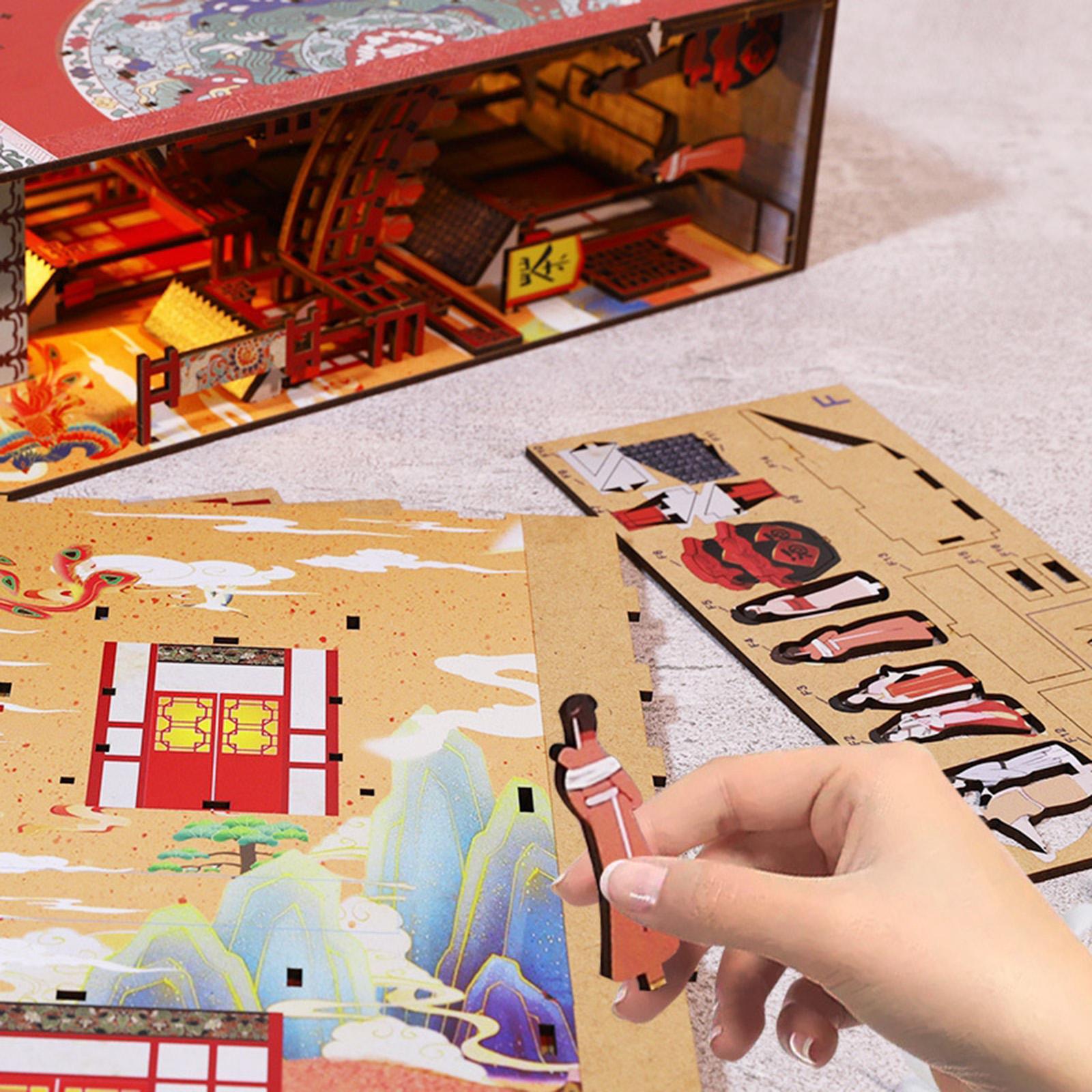 Dollhouse Kit 3D Puzzle with LED & Furniture Accessory Valentine'S Gift