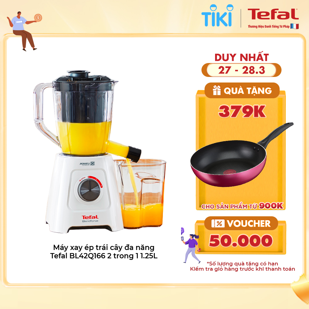 Máy xay sinh tố và ép trái cây Tefal BL42Q166- 2L - Hàng chính hãng