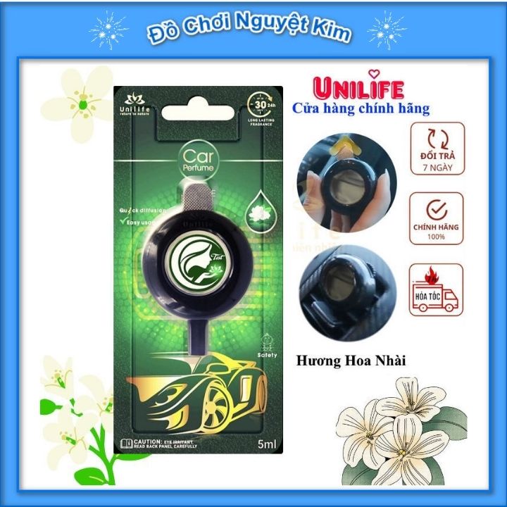 Unilife - Tinh Dầu Nước Hoa Ô Tô Hương Nhài Trong Lành, Khử Mùi ô tô, Tự Tin Lái Xe 5ml