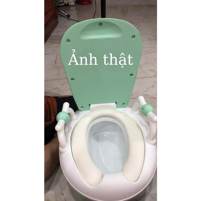 Bô vệ sinh, Bồn Cầu Cho Bé Chất Liệu PVC Thân Thiện Với Bé có đệm cao cấp hình thú cho bé