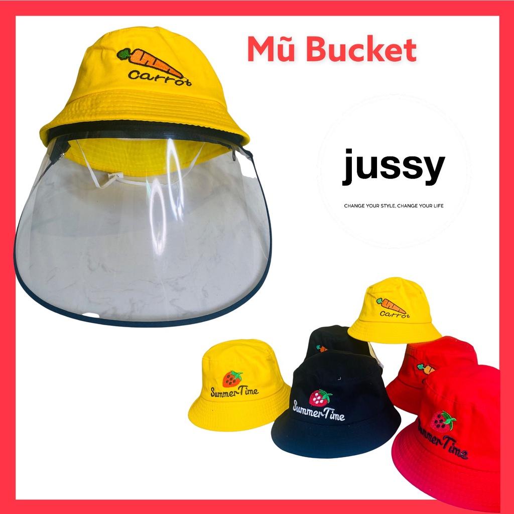 Mũ Bucket Tai Bèo Cho Bé Kèm Kính Chống Dịch, Chống Giọt Bắn, Che Bụi, Chắn Gió Cho Trẻ Từ 1-5 Tuổi