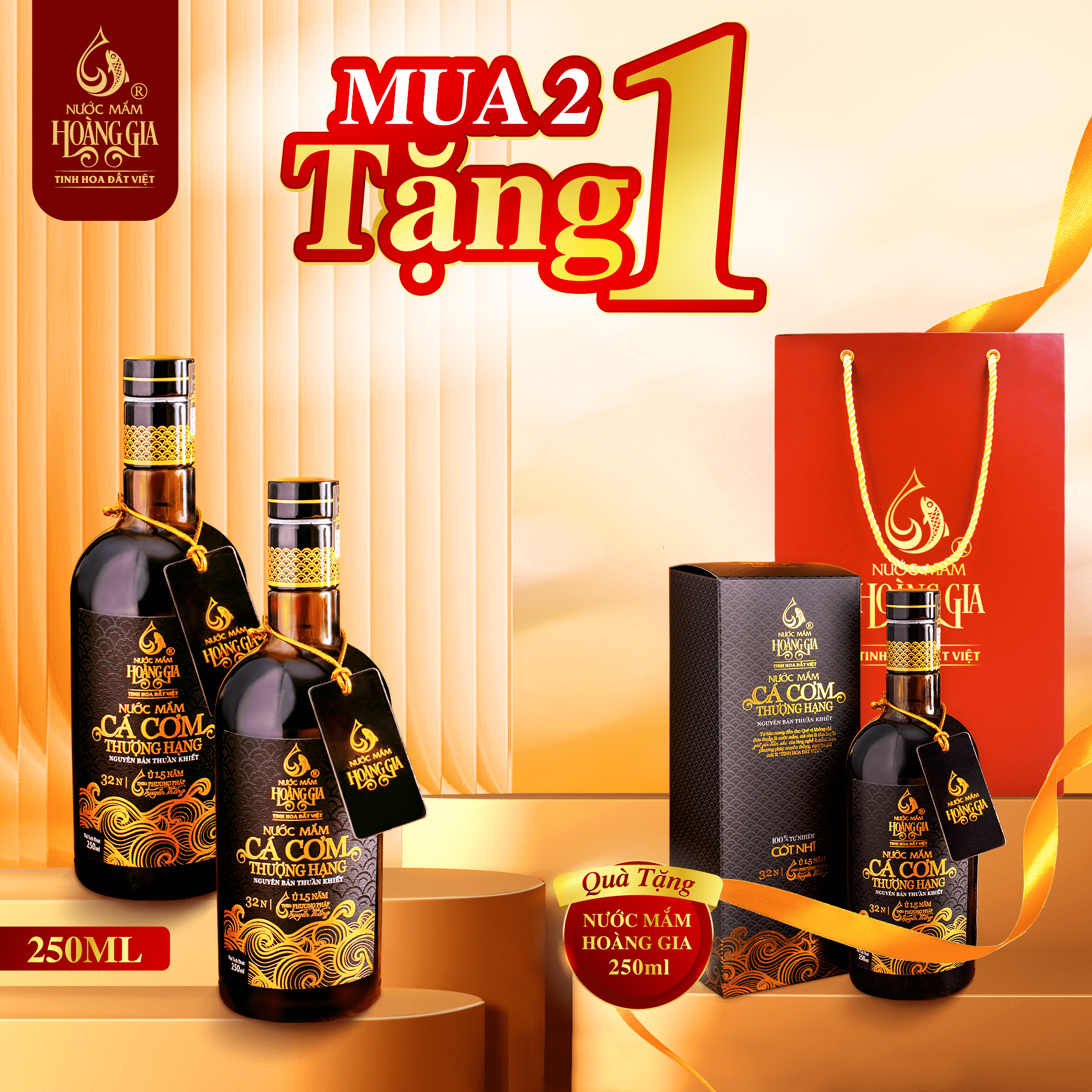 [MUA 2 TẶNG 1] Nước Mắm Hoàng Gia 250ml (Hộp giấy)