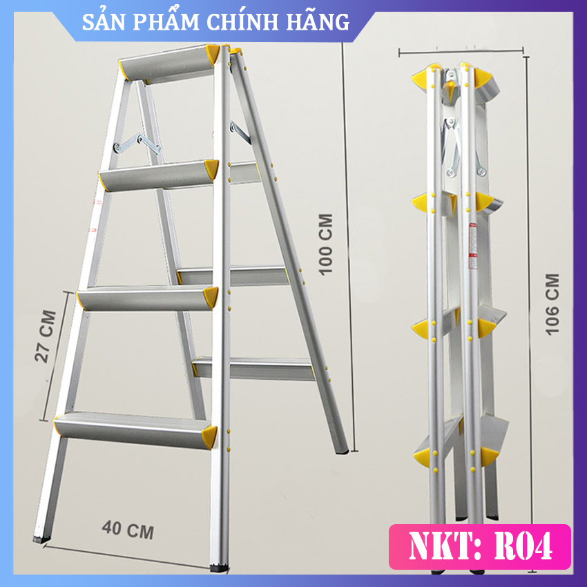 Thang nhôm gia đình  R04 - 4 bậc - Hàng phân phối