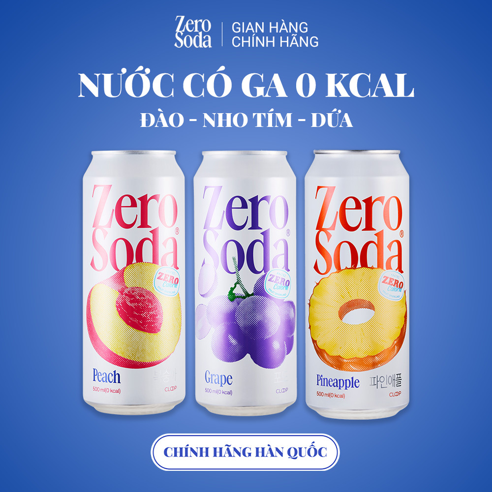 NƯỚC SODA ZERO CLOOP KHÔNG ĐƯỜNG KHÔNG CALORIES 500ML