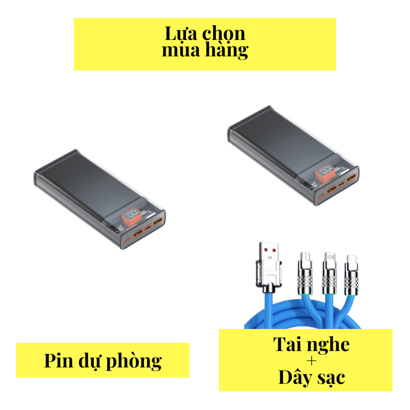 Pin Sạc Dự Phòng Siêu Sạc Nhanh LT TD PB1 10000mAh 20000mAh 120W - Hàng Chính Hãng