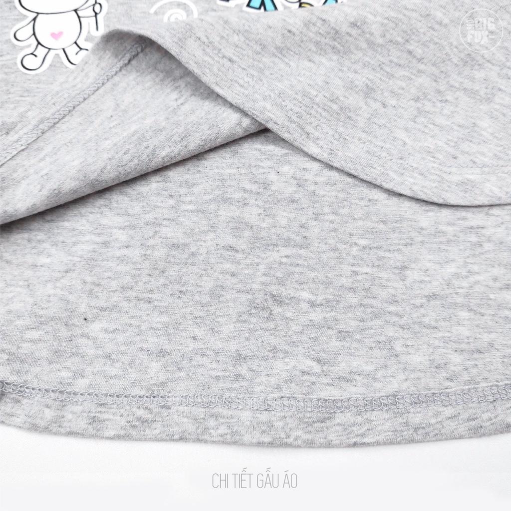 Quần áo thu đông bé gái BIGFOX - MISS MEOW size đại, bộ thu đông cho bé phong cách Hàn Quốc in So Cute 11 - 38 kg