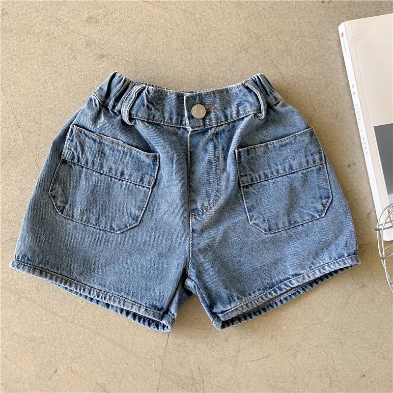 Quần short jean túi bản to sảnh điệu cho bé Q687