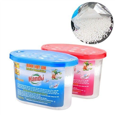 Bộ 2 bình hút ẩm khử mùi hương dịu nhẹ 450ml tặng 1 vỉ Que Thông Tắc Cống