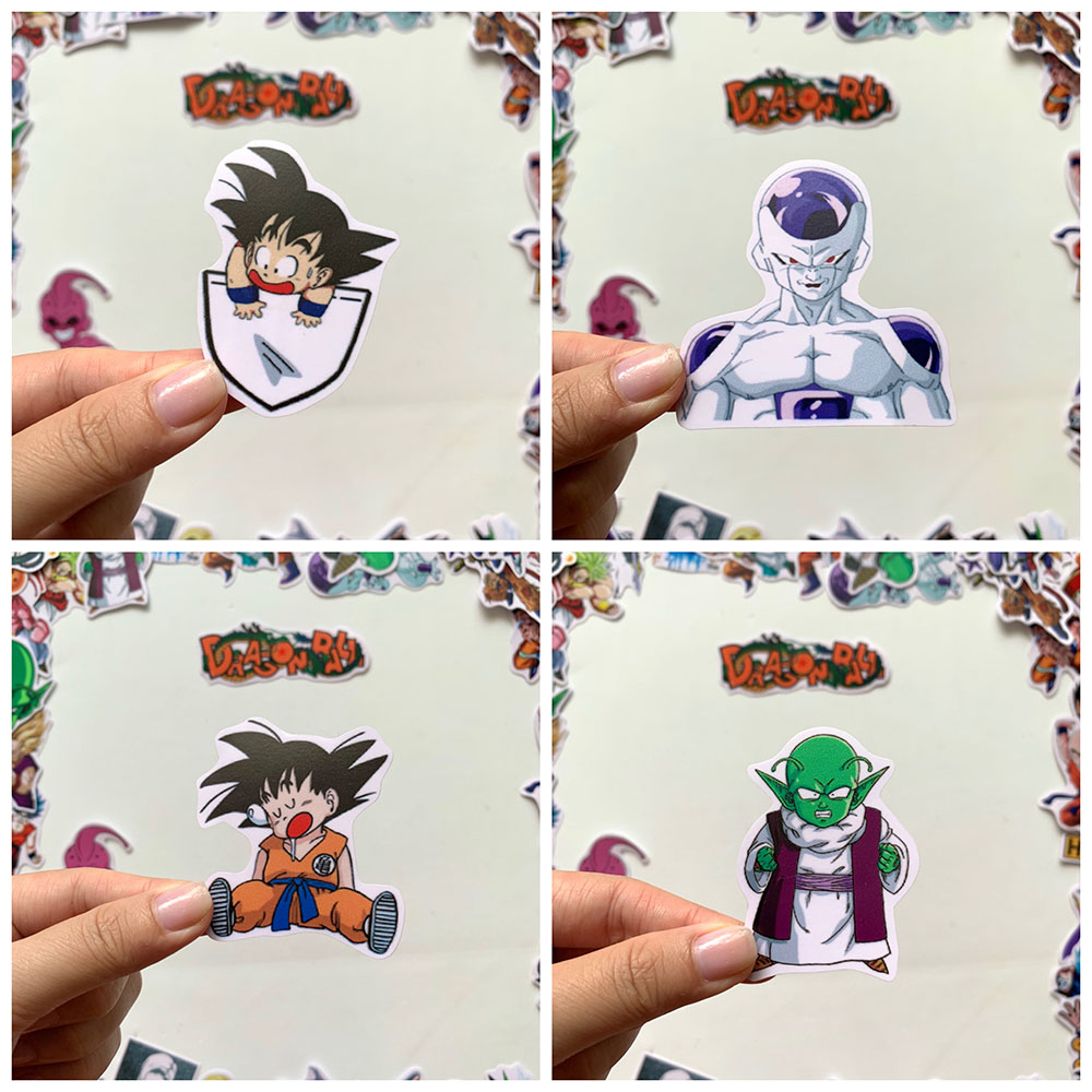 Sticker Dragon Ball Hình Dán Chủ Đề Bảy Viên Ngọc Rồng Goku Trang Trí Decal Chống Nước Chất Lượng Cao