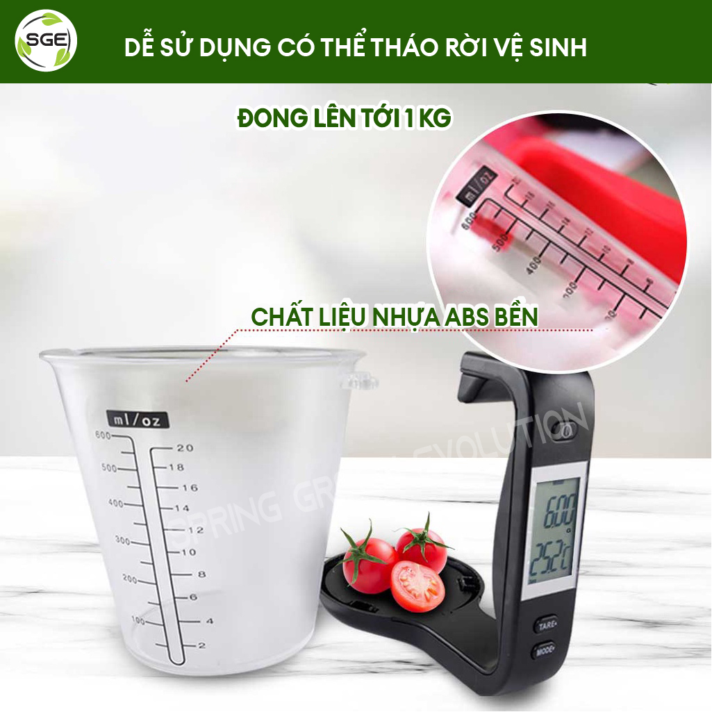 Cốc Đong Điện Tử Model DMC - Dụng Cụ Tiện Lợi Khi Nấu Ăn, Làm Bánh, Sử Dụng Đơn Giản. Nhập Khẩu Chính Hãng Thái Lan