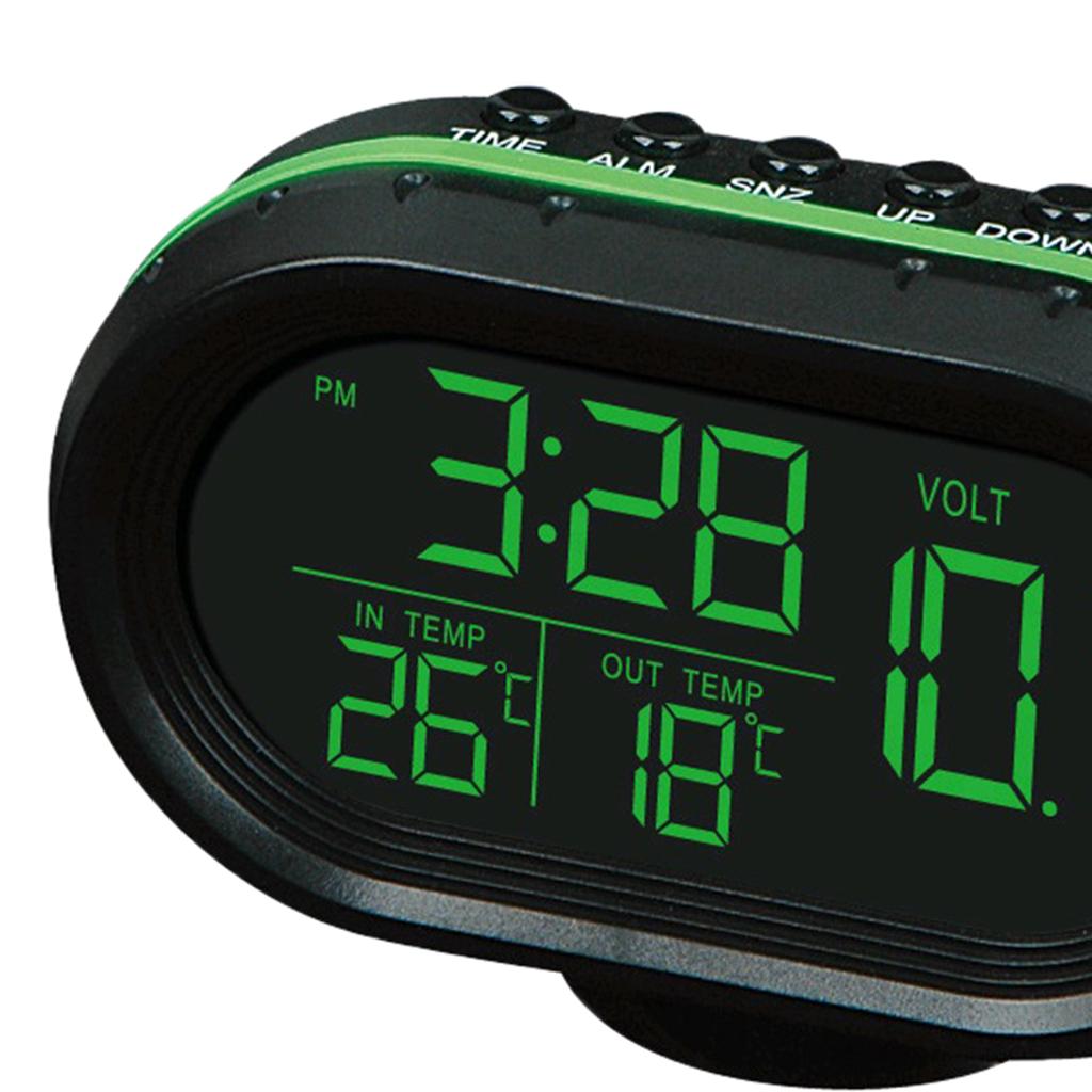 LCD Large Display Car/Auto Clock Display Voltage & Temperature C/F & Time