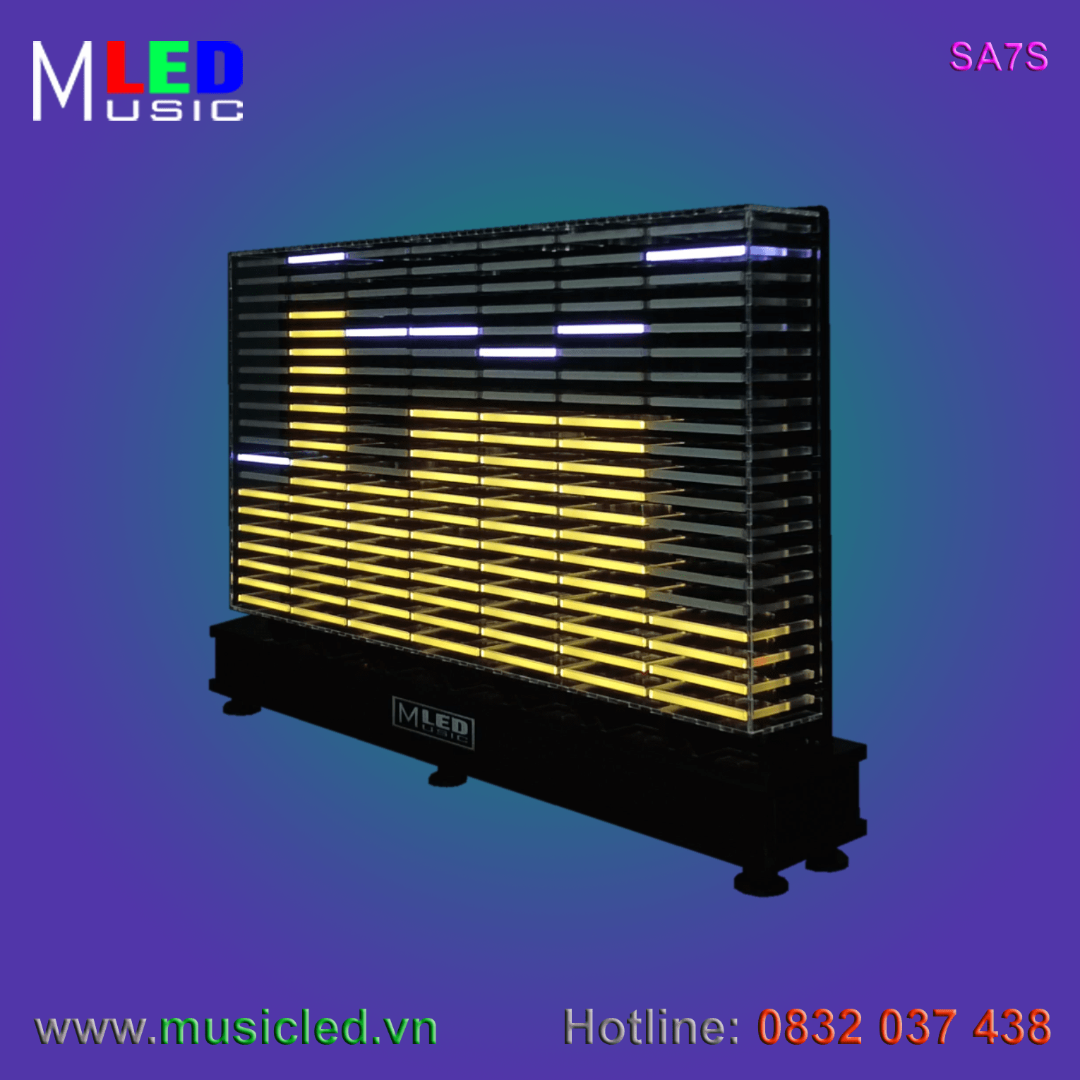 Dàn đèn Music LED nháy theo tần số nhạc 7 cột để bàn
