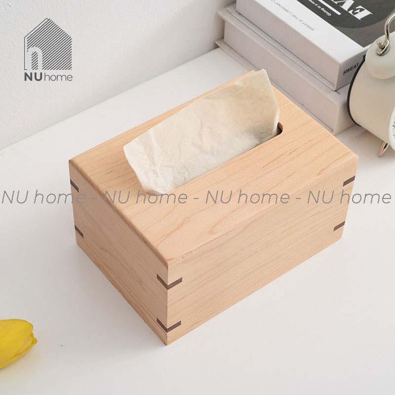 Hộp đựng giấy gỗ - Bako, hộp đựng khăn giấy bằng gỗ walnut được thiết kế đơn giản, cao cấp và tiện dụng