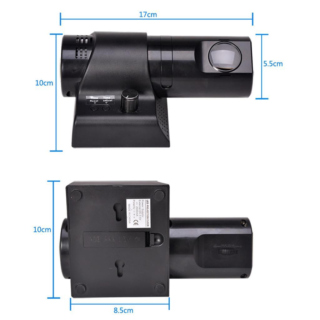Desk clock with LCD projection Alarm Clock Time EU Plug
