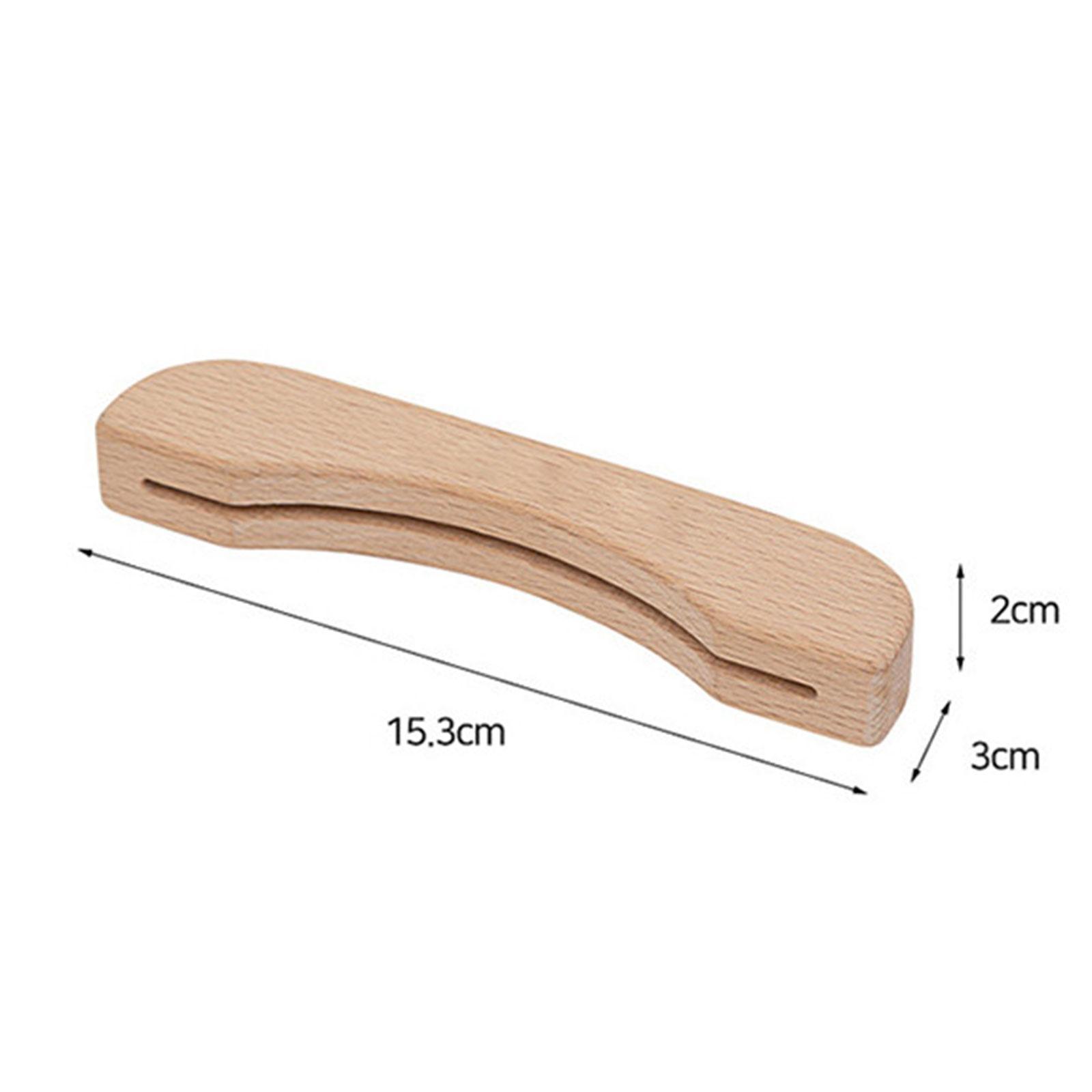 Wooden BBQ Pan Handle Anti Scald Replacement Grip for Griddle Pot Outdoor