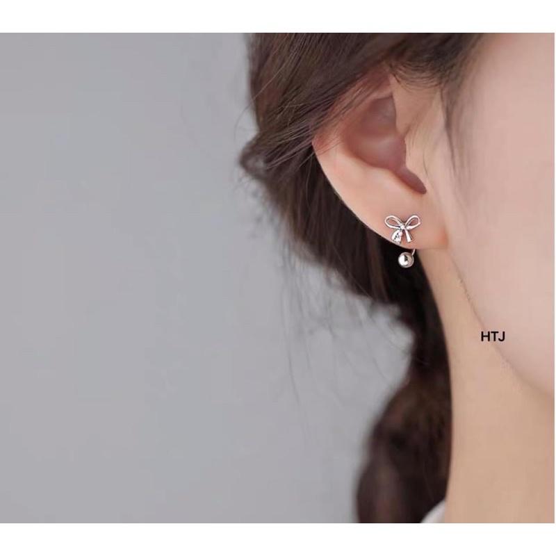 Bông tai nơ, thiết kế hình chữ C mới lạ độc đáo, nhẹ nhàng nhưng đầy cá tính - Bạc Nomi