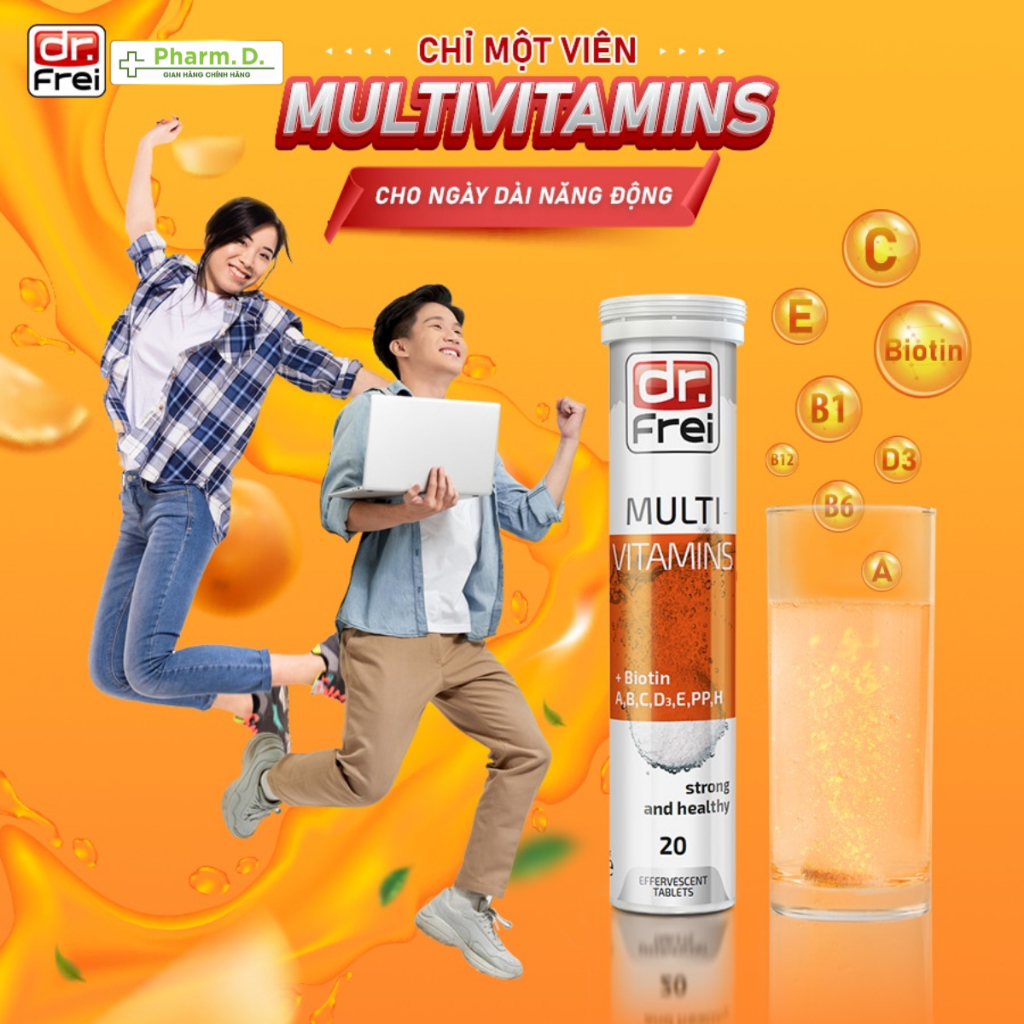 Viên Sủi Dr. Frei Bổ Sung Vitamin Tổng Hợp Và Biotin