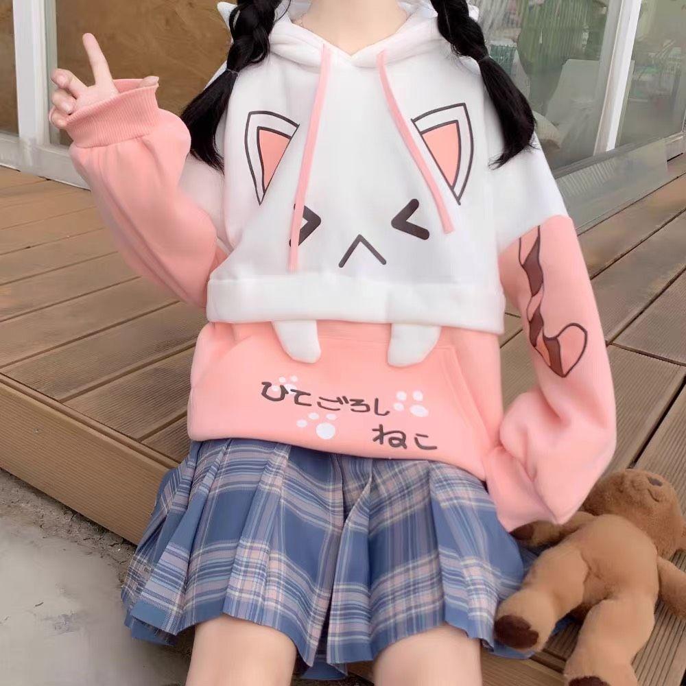 ÁO HOODIE UNISEX NAM NỮ MÈO RĂNG NANH