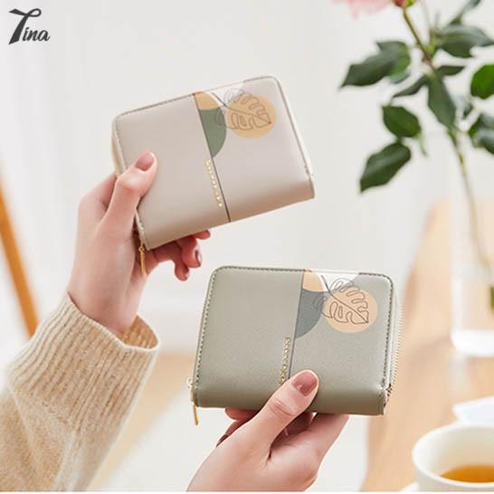 Ví ngắn cầm tay Prettyzys/Pritti 2021 thiết kế in hoa đơn giản