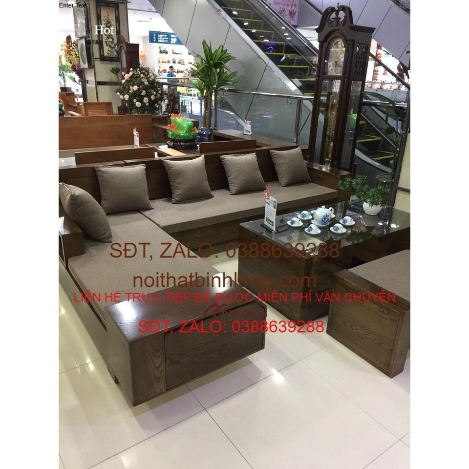 Bộ bàn ghế sofa gỗ phòng khách chữ L - Nội thất phòng bếp - Nội thất nhà chung cư - Nội thất gia đình