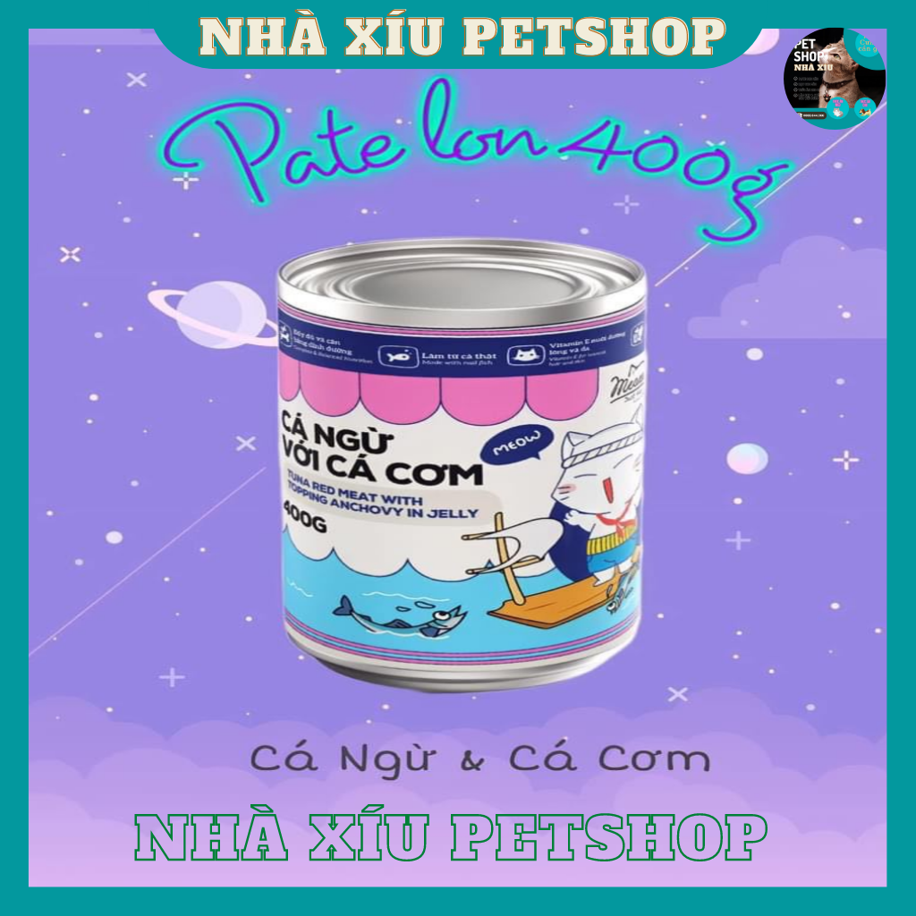 Pate Meowcat Lon 400gr - Thức Ăn Dinh Dưỡng Cho Mèo - Nhà Xíu PetShop