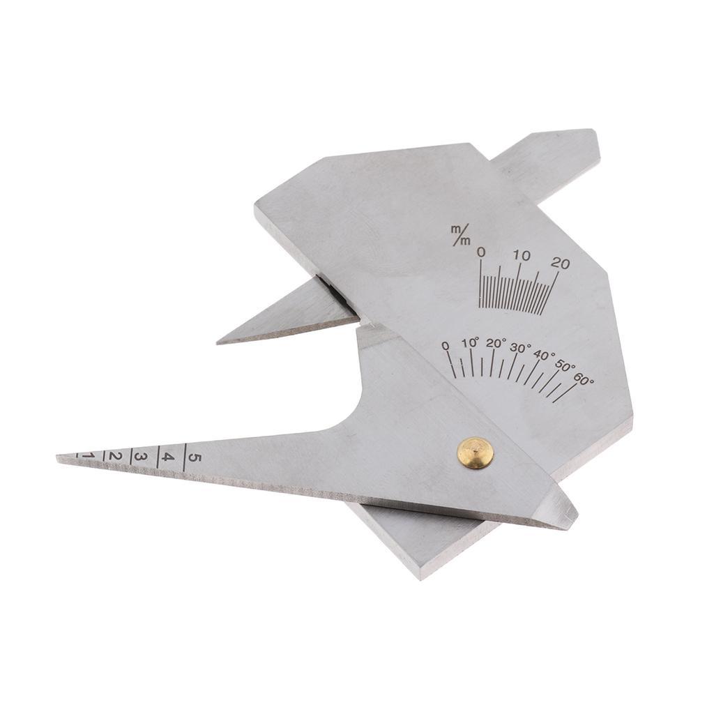 Solid Stainless Steel Welding Gauge Inspection Gage Fillet Weld Pit Test Ruler Measuring Tool