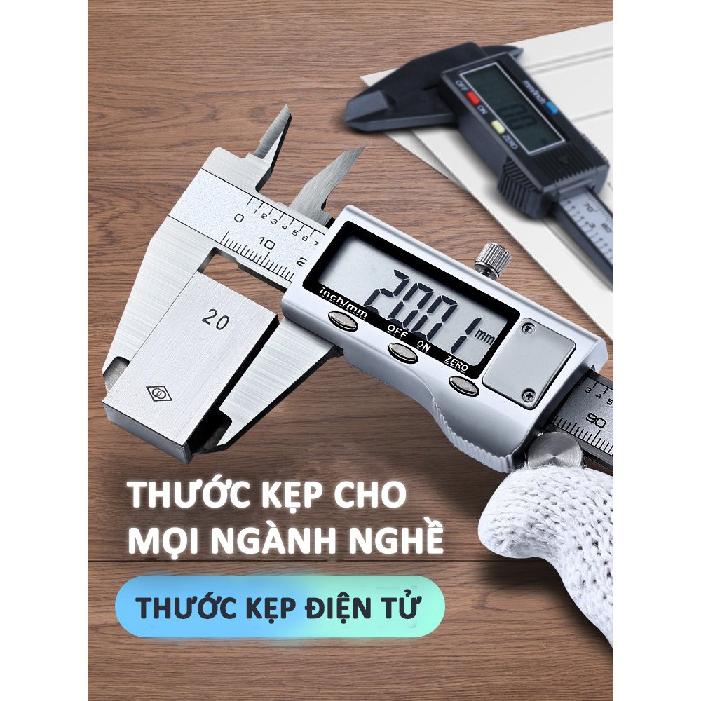 [Có sẵn] Thước cặp, Thước Kẹp Điện Tử Cao Cấp 150mm không gỉ - Đo Đường Kính Độ Chính Xác Cao