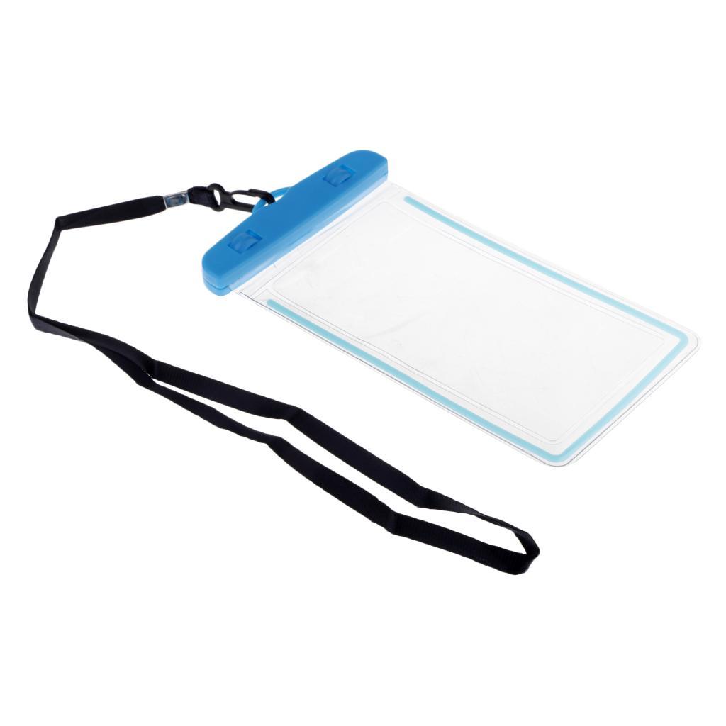 3xUnderwater Waterproof Cell Phone Pouch Dry Bag Case Cover Touchscreen Blue