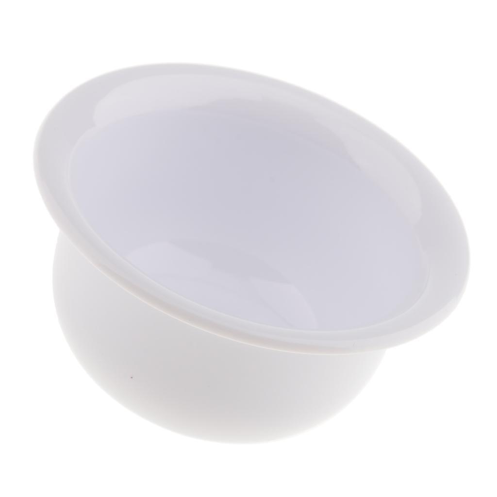 3Pcs White Shaving Bowl Plastic Soap Dish