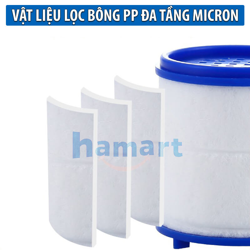 Đầu Lọc Nước Tại Vòi Tăng Áp Xoay 360 Mặt Xả Hoa Sen Rửa Chén Có Đầu Nối &amp; Lõi Bông Lọc Sạch