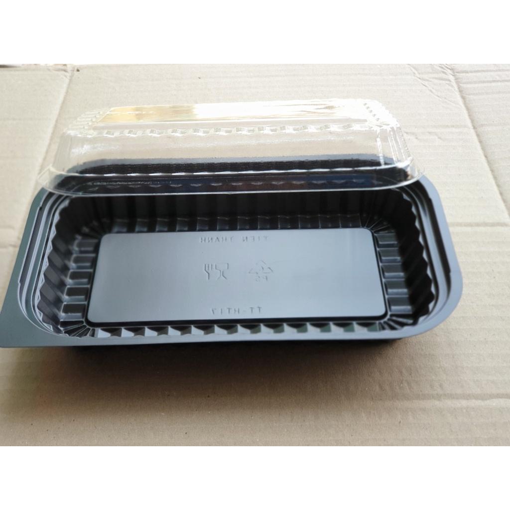 Hộp đế đen 1 ngăn đựng thực phẩm
