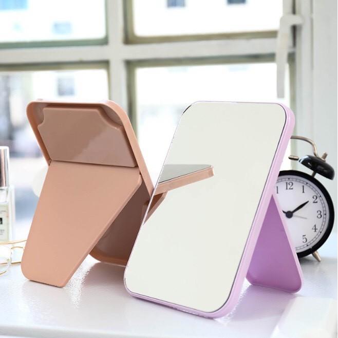 GƯƠNG SOI ĐỂ BÀN HÌNH CHỮ NHẬT XẾP GỌN TIỆN LỢI - GƯƠNG TRANG ĐIỂM NHỎ GỌN THIẾT KẾ SANG TRỌNG
