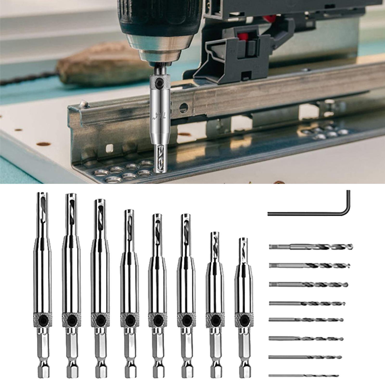 Self Centering Hinge Drill Bit Hole Puncher Hole Drilling for Furniture
