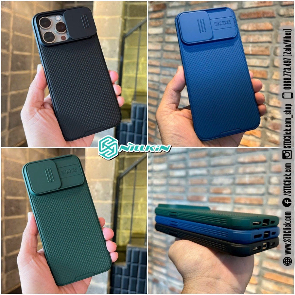 ỐP LƯNG DÀNH CHO ĐIỆN THOẠI IPHONE 15 PRO MAX - 15 PRO NILLKIN CAMSHIELD PRO NILLKIN
