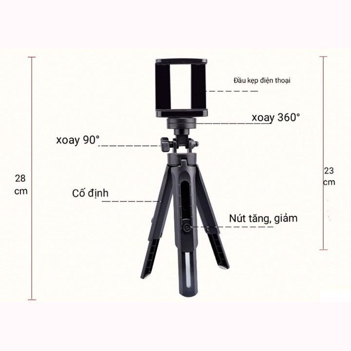 Gía đỡ điện thoại chụp hình quay phim mini Tripod 3 chân