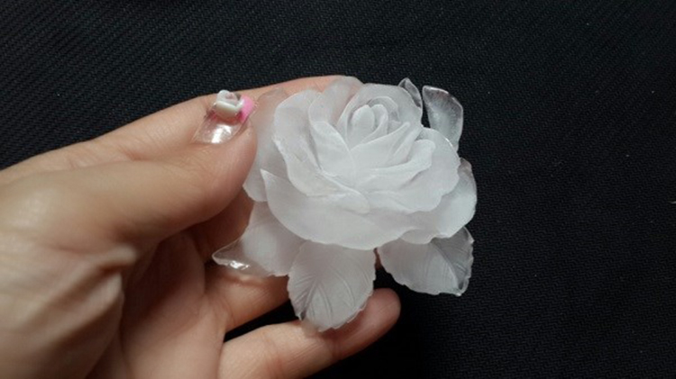 Khuôn Silicon 3D Hoa Hồng Kèm Lá