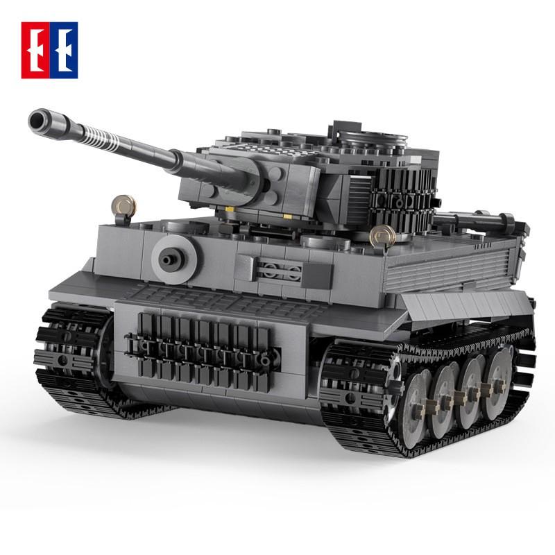 Đồ Chơi Lắp Ráp Kiểu LEGO ARMY Mô Hình Xe Tăng Điều Khiển RC TIGER TANK CaDA C61071 Với 925 Mảnh Ghép - Động Cơ Pin Sạc