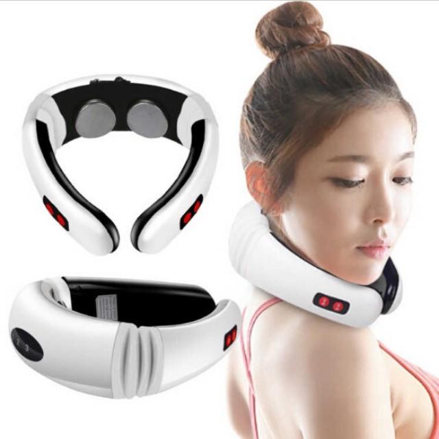 Gối Massage Cổ Vai Gáy Mát Xa Toàn Thân Đa Năng Bằng Xung Điện - Máy Massage Neck Massager - Topbanchaynhat