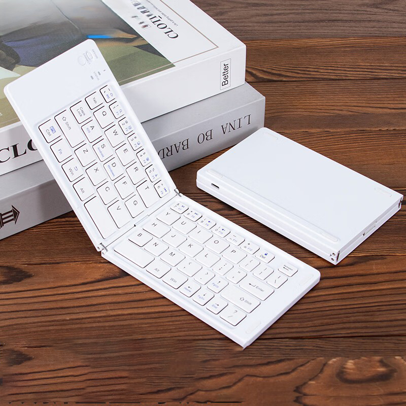 Bàn phím Bluetooth rời gấp gọn tương thích với Windows, Mac, iOS và Android kết nối điện thoại, laptop, máy tính bảng - Hàng chính hãng