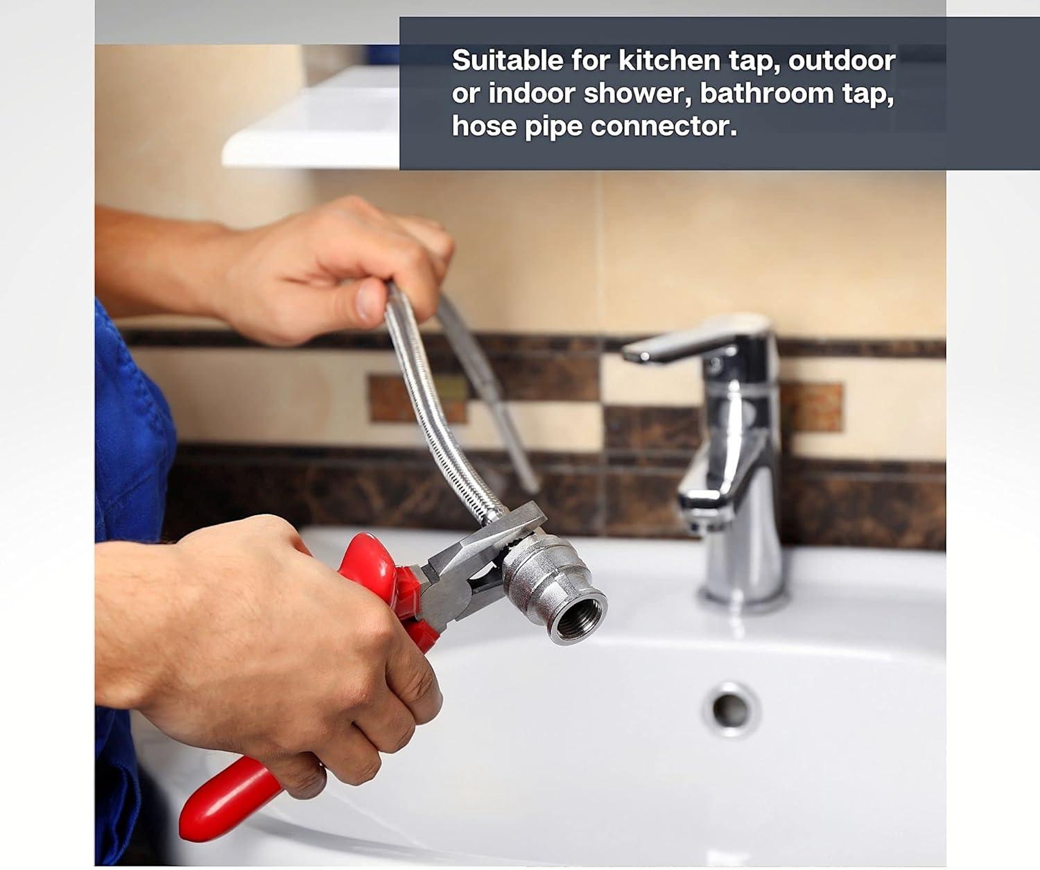 Công nghiệp | Vòi Linh Hoạt Cho Vòi | 2 Cái Nam/Nữ | M 1/2" - F 1/2" | Chiều dài: 20 cm | Vòi Cho Vòi Nước, Sen Tắm Inox | Flexo cho vòi trộn bếp, vòi chậu rửa.