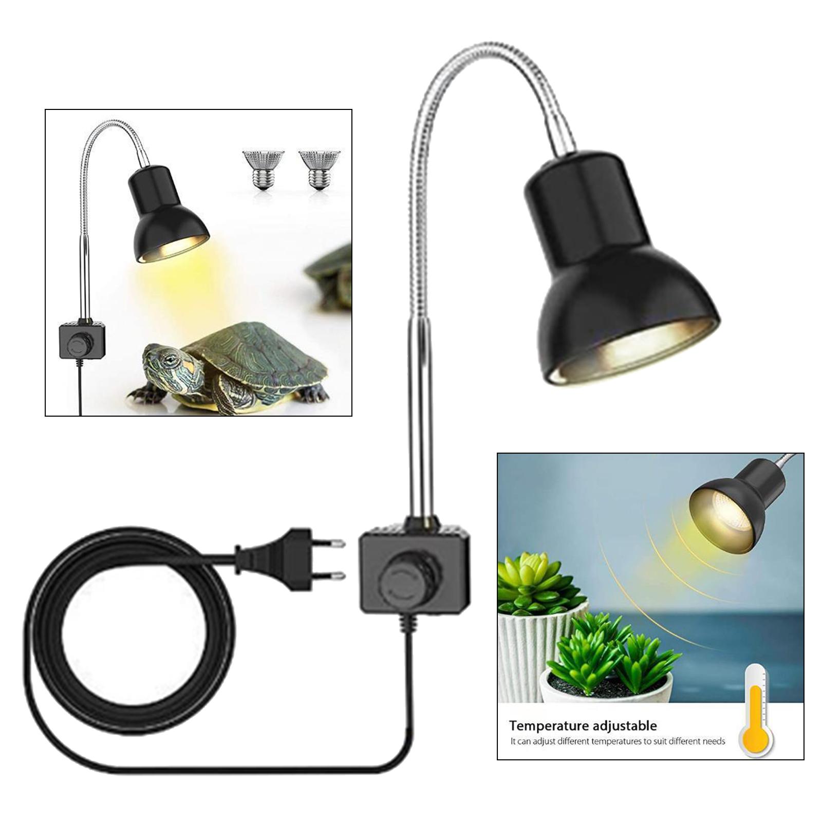 Rotatable Aquarium Reptile Heat Light Clamp Lamp Bulb w/ Clip 25W EU Plug
